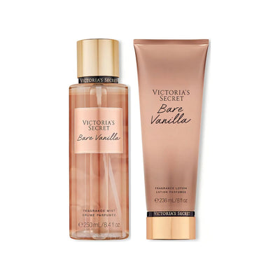 Victoria's Secret Bare Vanilla Kit Body Splash 250ml + Loção Corporal 236ml