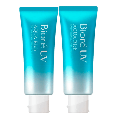 Bioré Aqua Rich Watery Essence Kit Protetor Solar FPS 50 2x50g