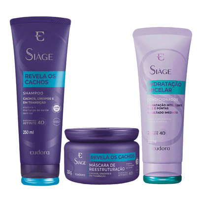 Eudora Siàge Hidratação Micelar Kit Shampoo Condicionador Máscara