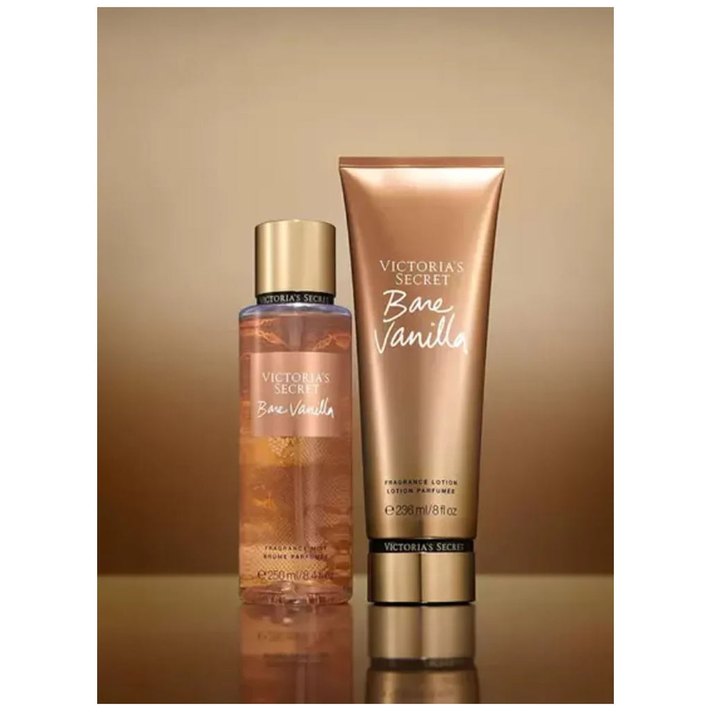 Victoria's Secret Bare Vanilla Kit Body Splash 250ml + Loção Corporal 236ml