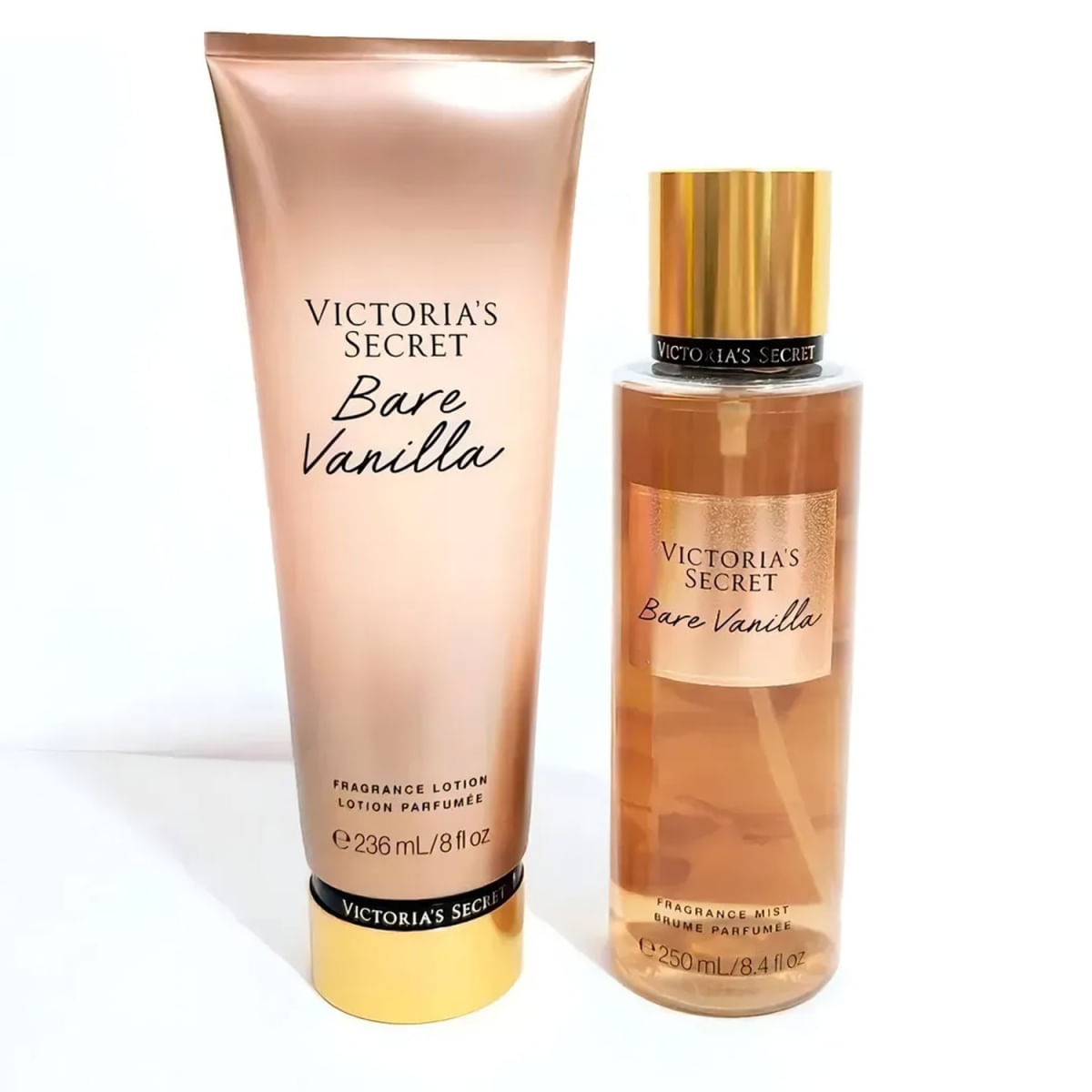 Victoria's Secret Bare Vanilla Kit Body Splash 250ml + Loção Corporal 236ml