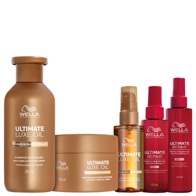 Wella Professionals Ultimate Luxe Oil & Repair Kit Tratamento 5 Produtos