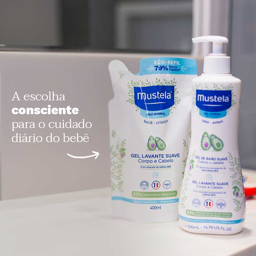 Mustela Bebê Gel Lavante Suave Refil 400ml