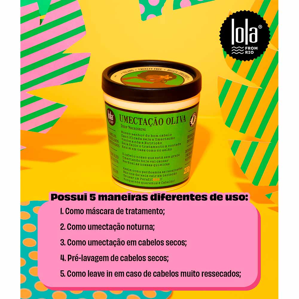 Lola From Rio Óleo de Oliva Máscara de Umectação