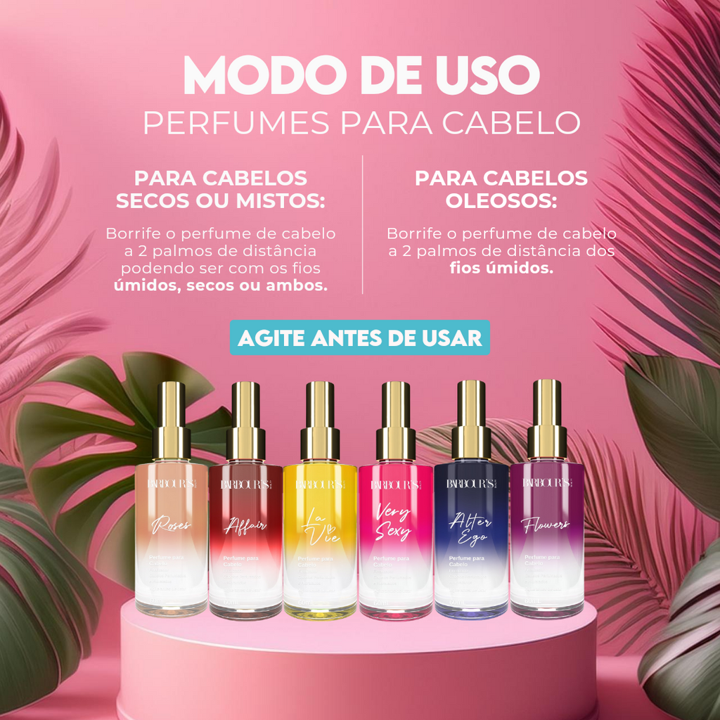 Kit 6 Perfumes para Cabelo (6 produtos)