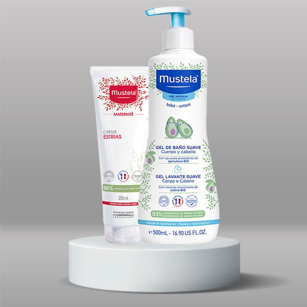 Mustela Kit Creme para Estrias 250ml + Gel Lavante 500ml