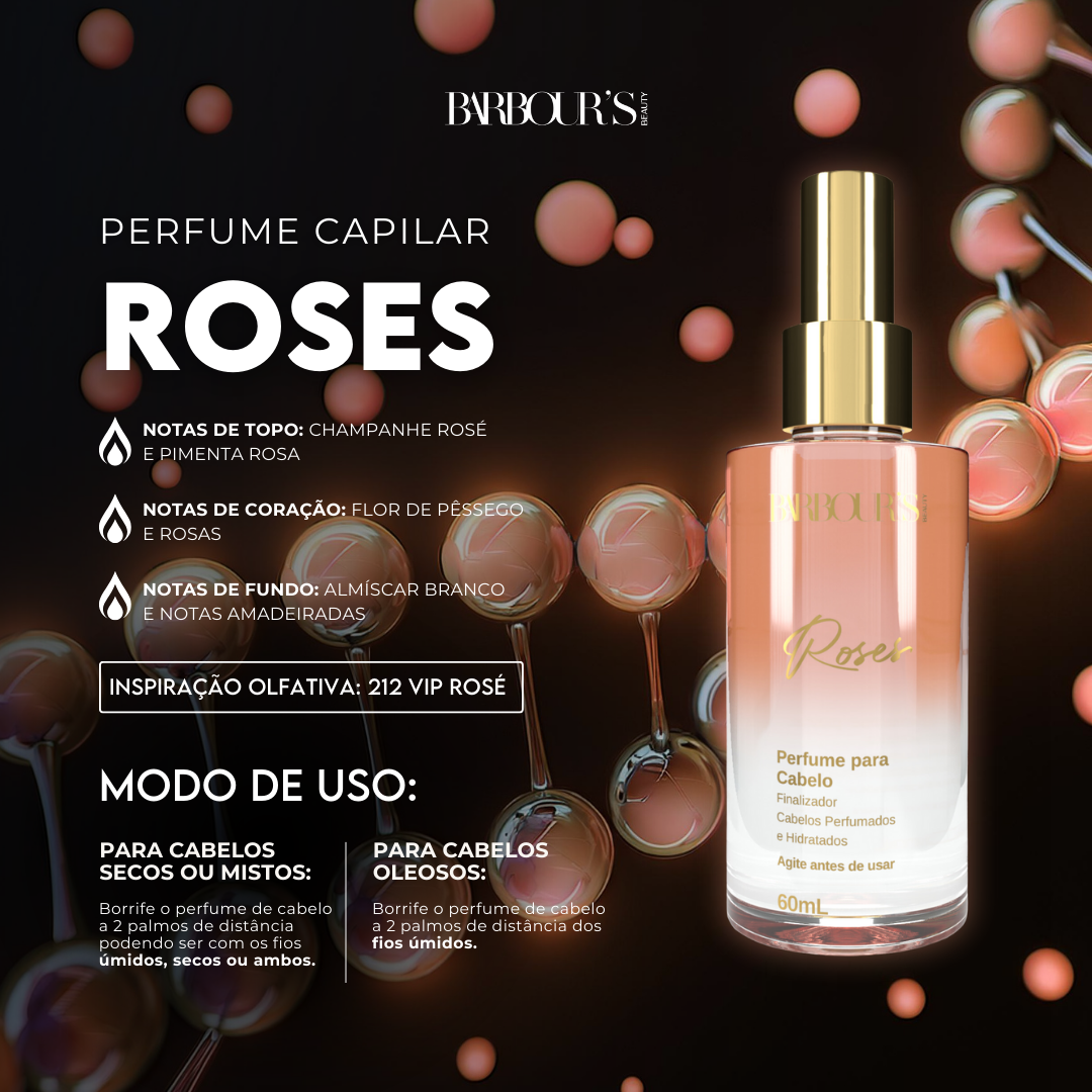 Kit 2 Perfumes de Cabelo - Very Sexy e Roses