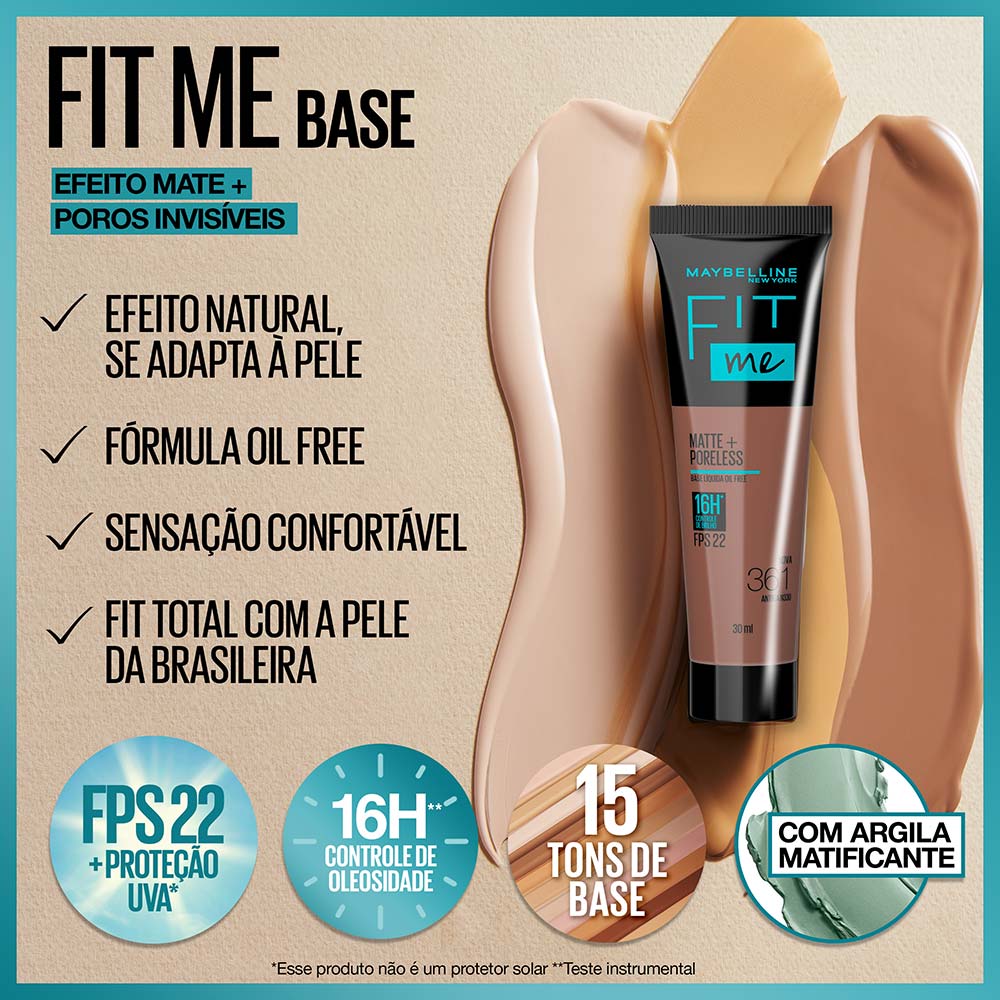 Maybelline Fit Me Matte FPS22 Base Líquida