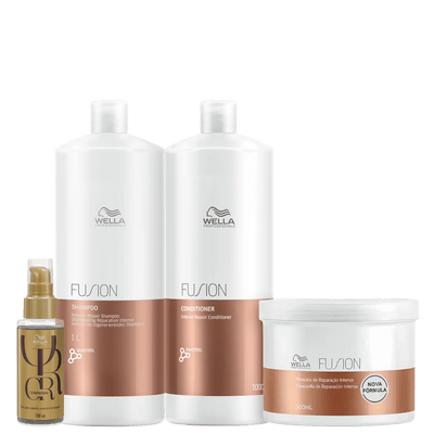 Wella Professionals Fusion Quarteto Shine Salon Kit Reparador