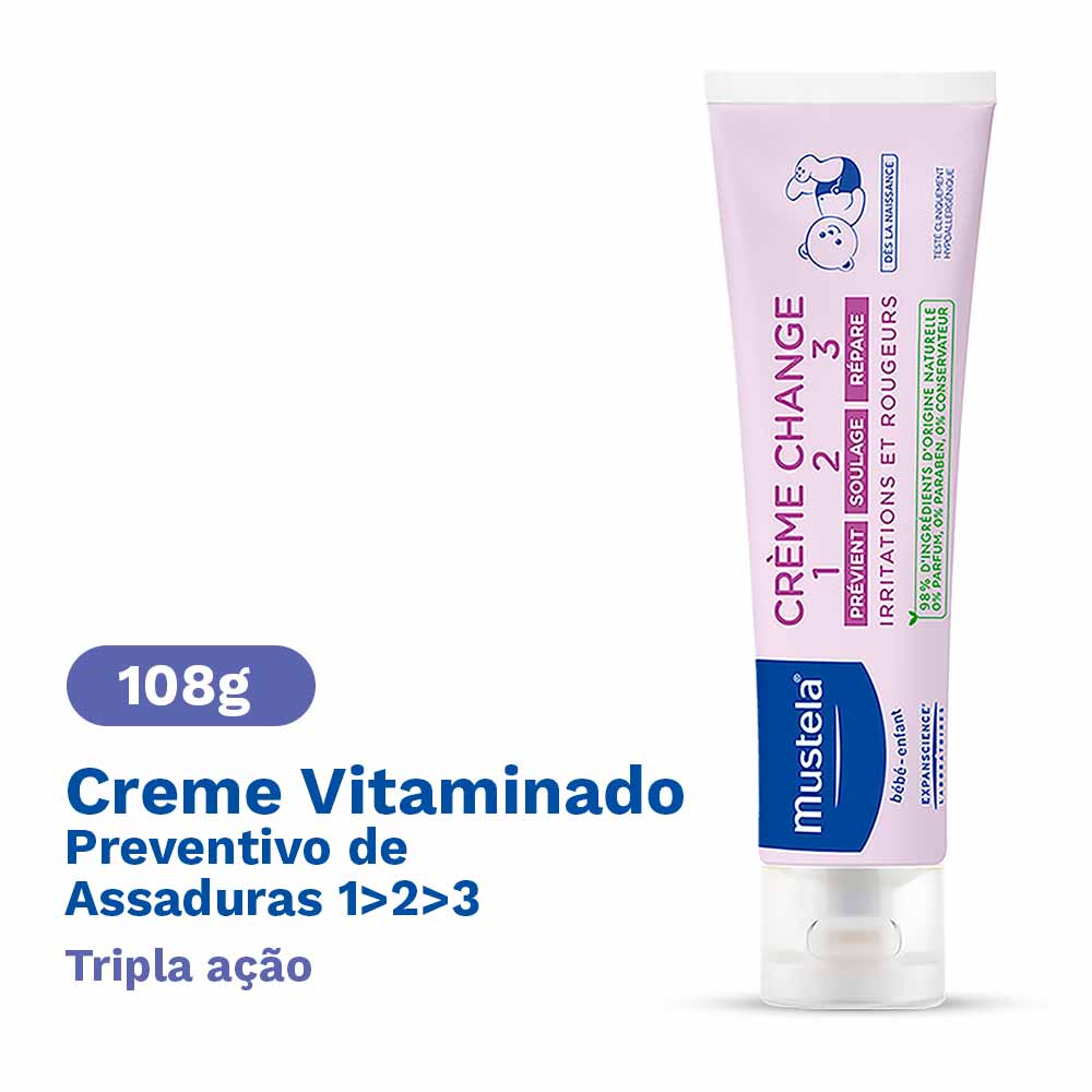 Mustela Bebê Kit Gel Lavante 500ml e Creme Preventivo 100ml