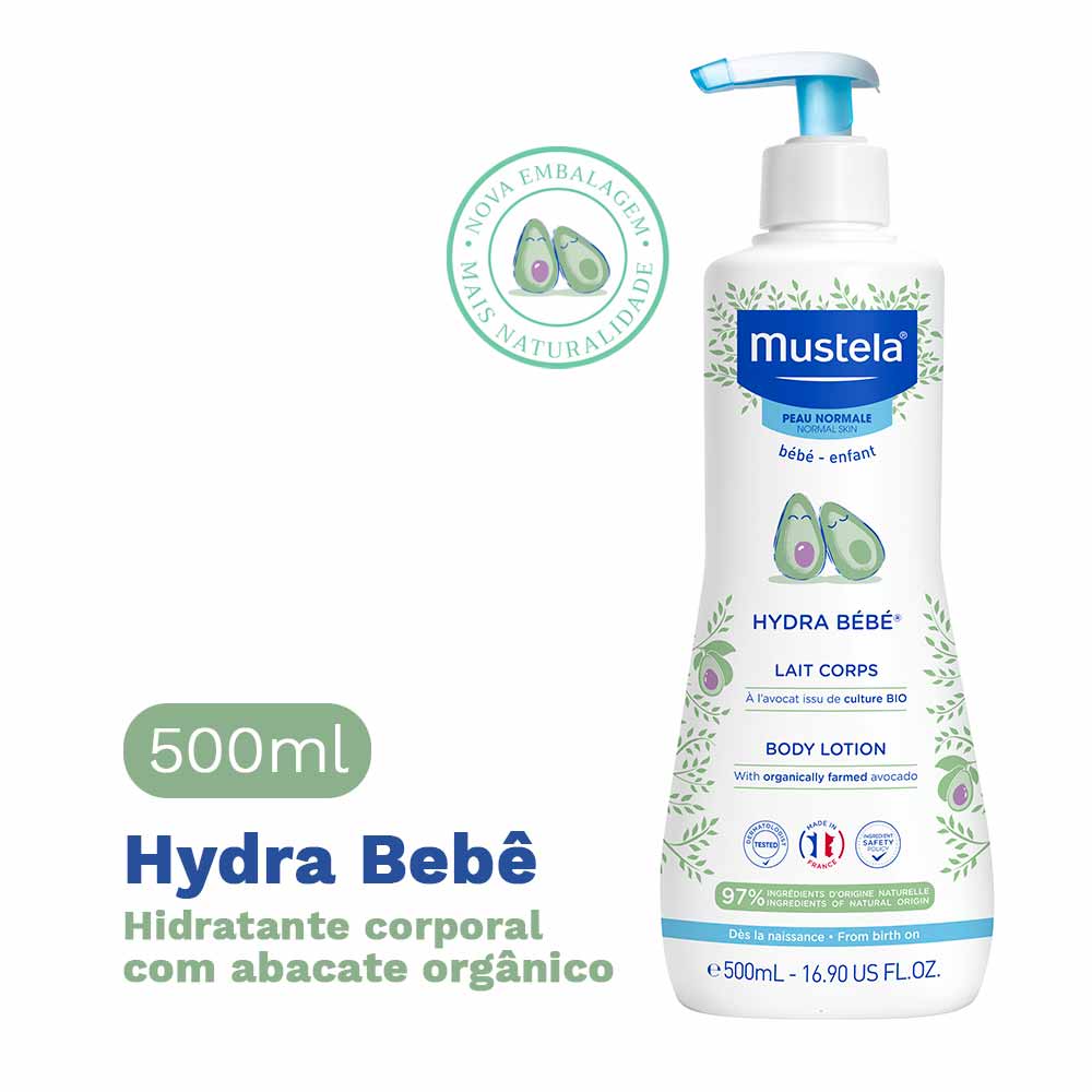 Mustela Bebê Kit Gel Lavante 500ml e Hidratante 500ml