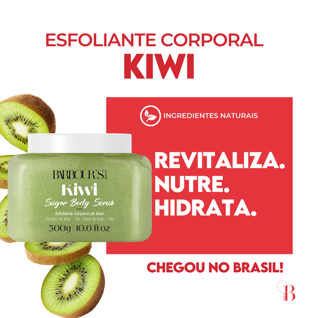 Kit 7 Esfoliantes Corporais - Melancia, Maracujá, Vitamina C, Pitaya, Morango, Kiwi e Coco