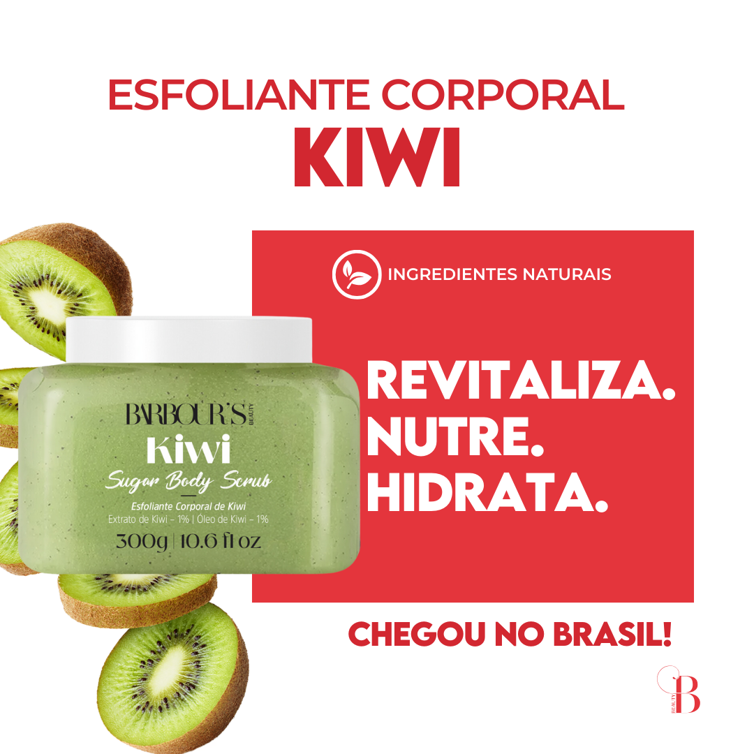 Kit 7 Esfoliantes Corporais - Melancia, Maracujá, Vitamina C, Pitaya, Morango, Kiwi e Coco
