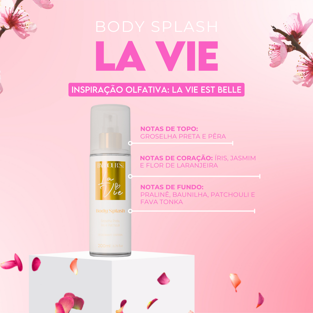 Kit Body Splash La Vie + Perfume de Cabelo Very Sexy