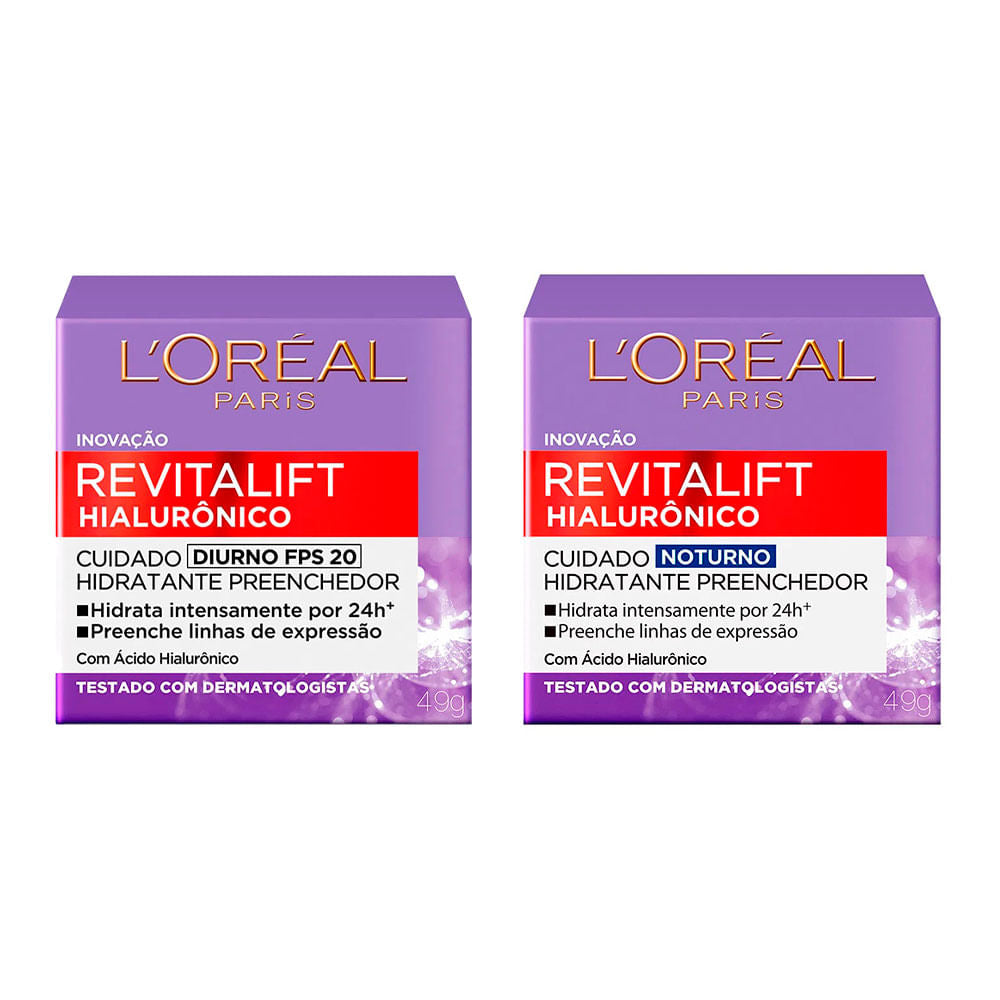L'Oréal Paris Revitalift Hialurônico Kit Diurno e Noturno 2x50ml