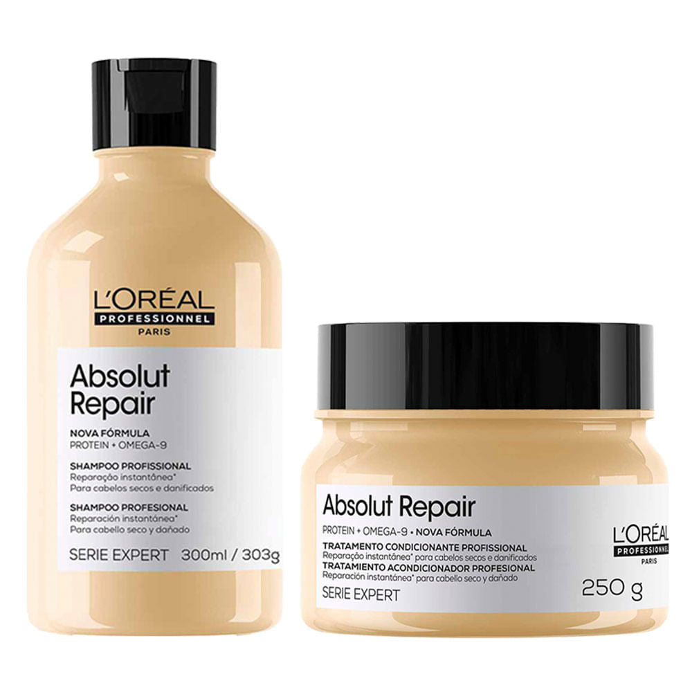 L'Oréal Professionnel Absolut Repair Kit Shampoo 300ml e Máscara 250g