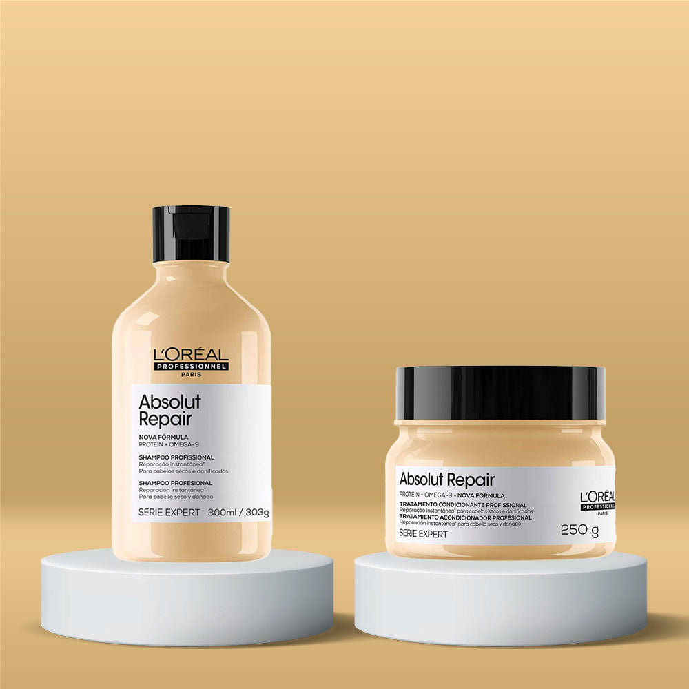 L'Oréal Professionnel Absolut Repair Kit Shampoo 300ml e Máscara 250g