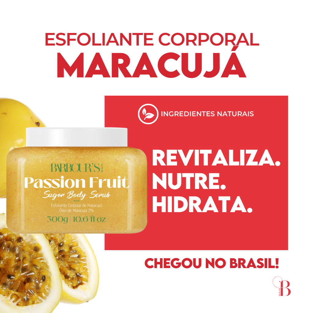 Kit 7 Esfoliantes Corporais - Melancia, Maracujá, Vitamina C, Pitaya, Morango, Kiwi e Coco