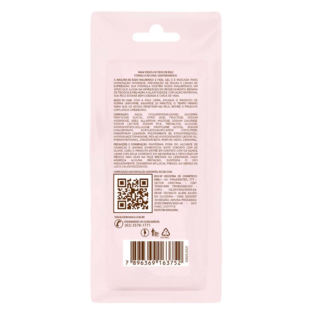 Hidramais Peel Gel Máscara Facial 8g