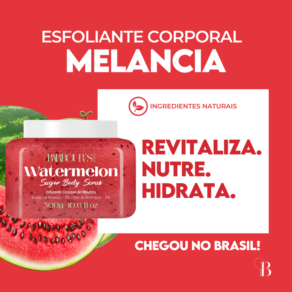 Kit 7 Esfoliantes Corporais - Melancia, Maracujá, Vitamina C, Pitaya, Morango, Kiwi e Coco