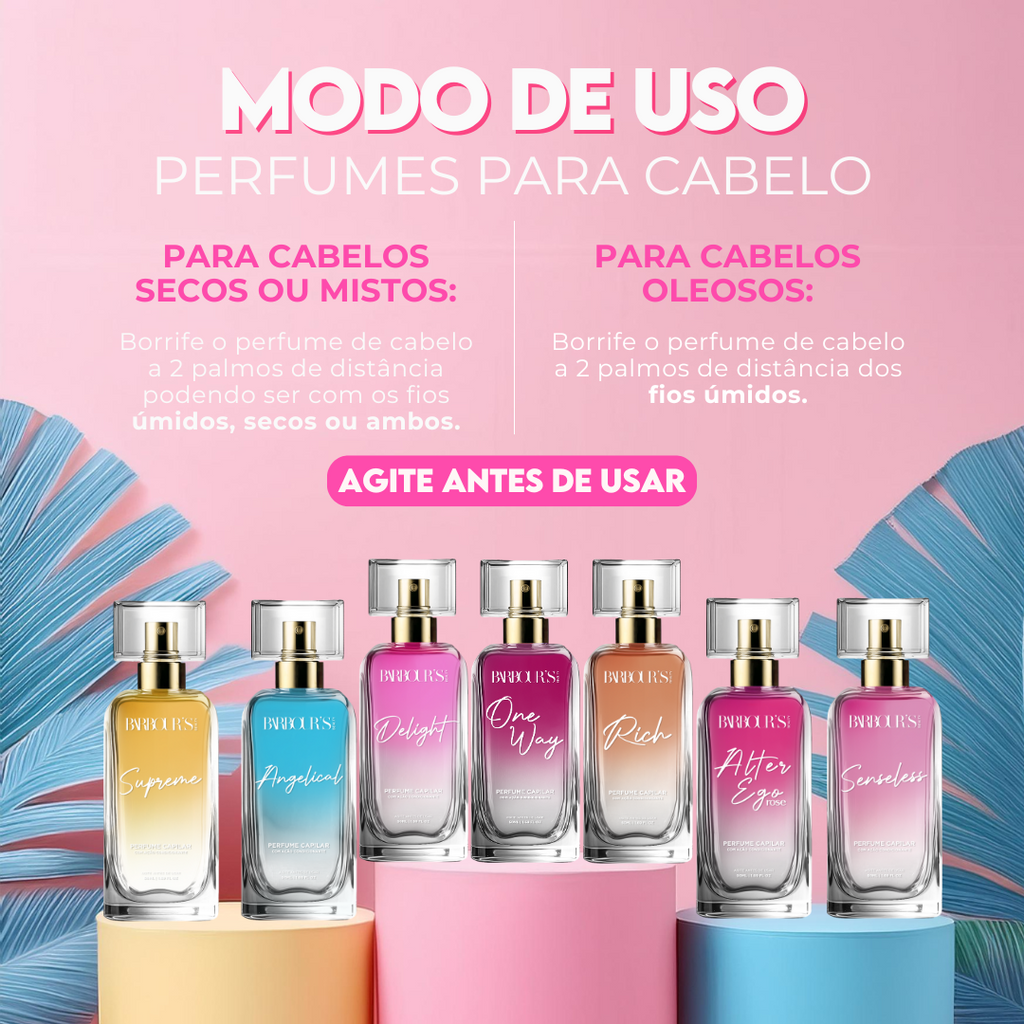 Perfume para cabelo Angelical / finalizador termoativo