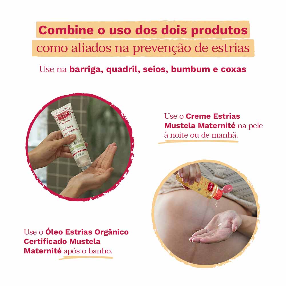 Mustela Maternité Kit Creme Antiestrias 250ml e Óleo 105ml