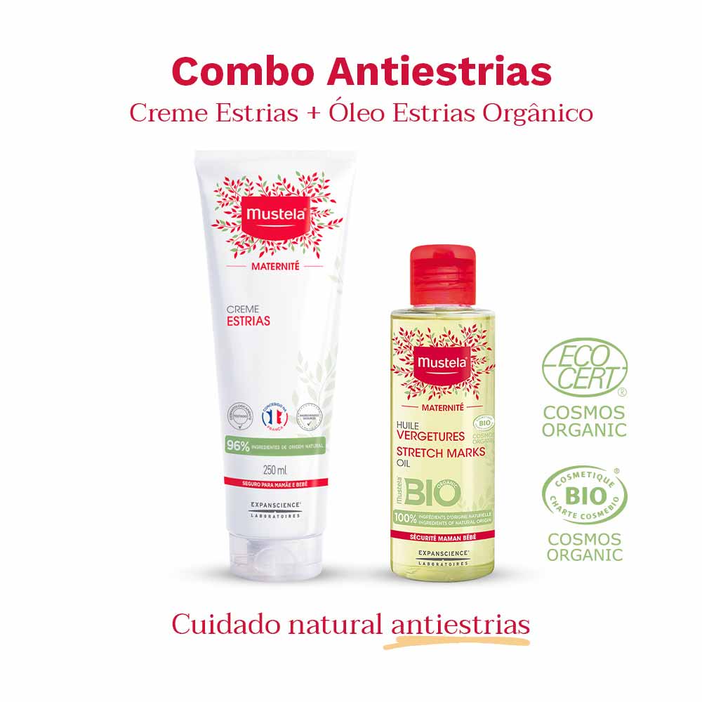 Mustela Maternité Kit Creme Antiestrias 250ml e Óleo 105ml