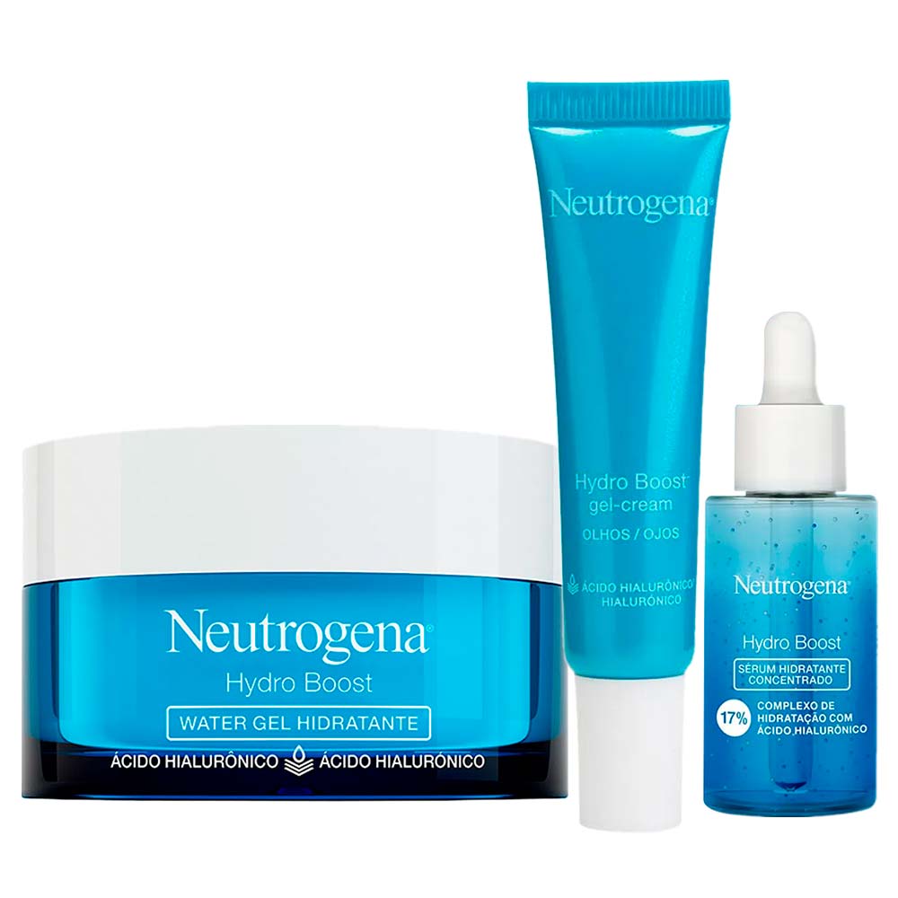 Neutrogena Kit Hydro Boost Gel Facial 50g Olhos 15g e Sérum 30ml