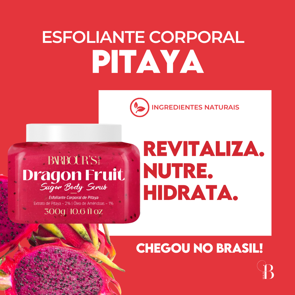 Kit 7 Esfoliantes Corporais - Melancia, Maracujá, Vitamina C, Pitaya, Morango, Kiwi e Coco