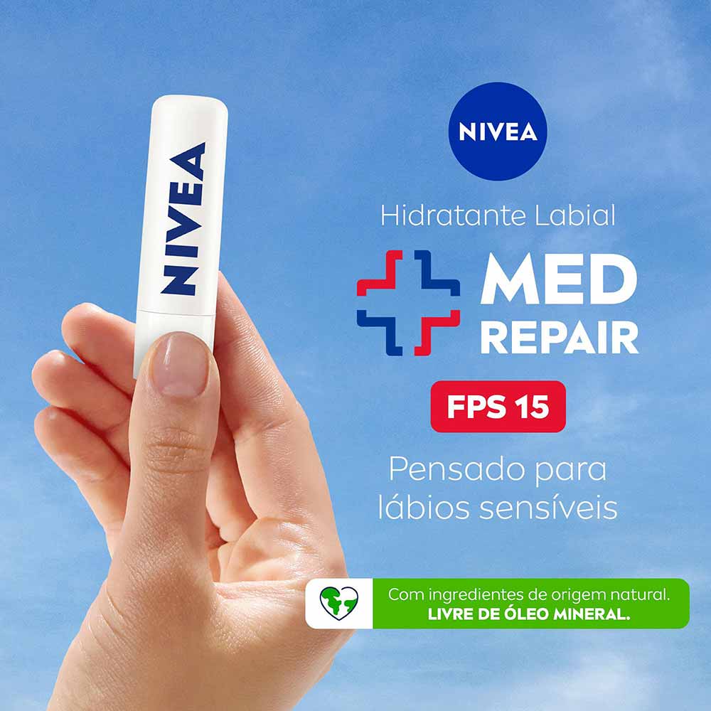Nivea Med Repair Protetor Labial FPS 15 4,8g