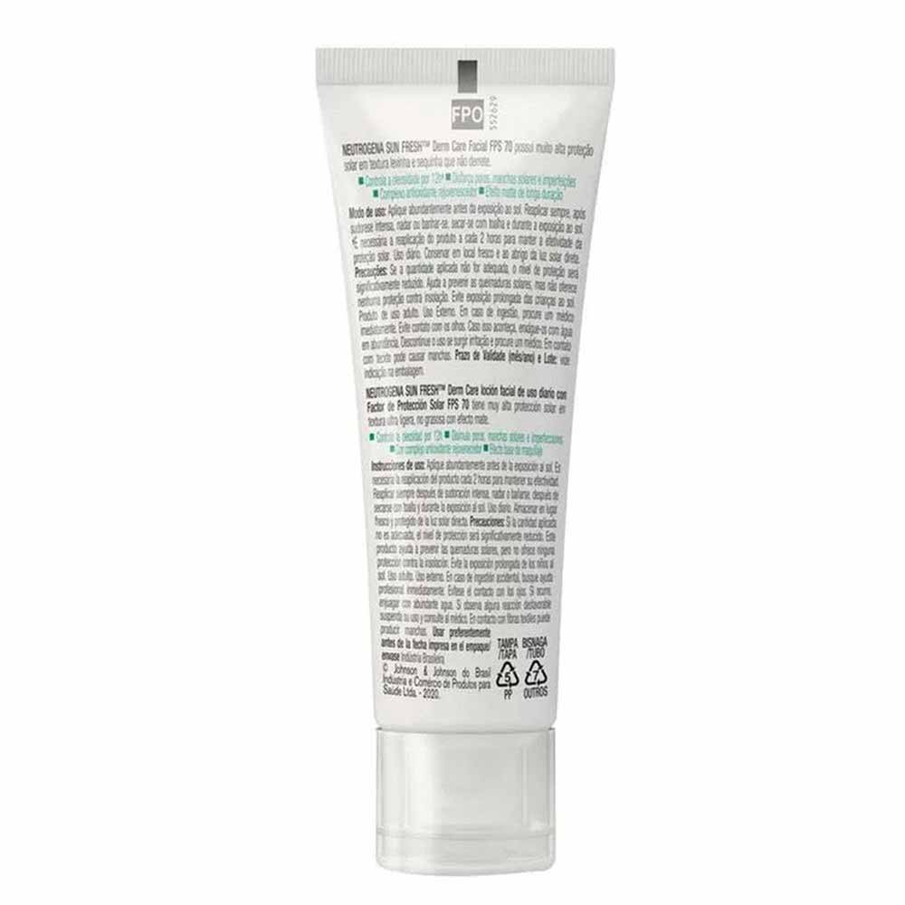 Neutrogena Sun Fresh Derm Care Protetor Solar Facial FPS 70 40g