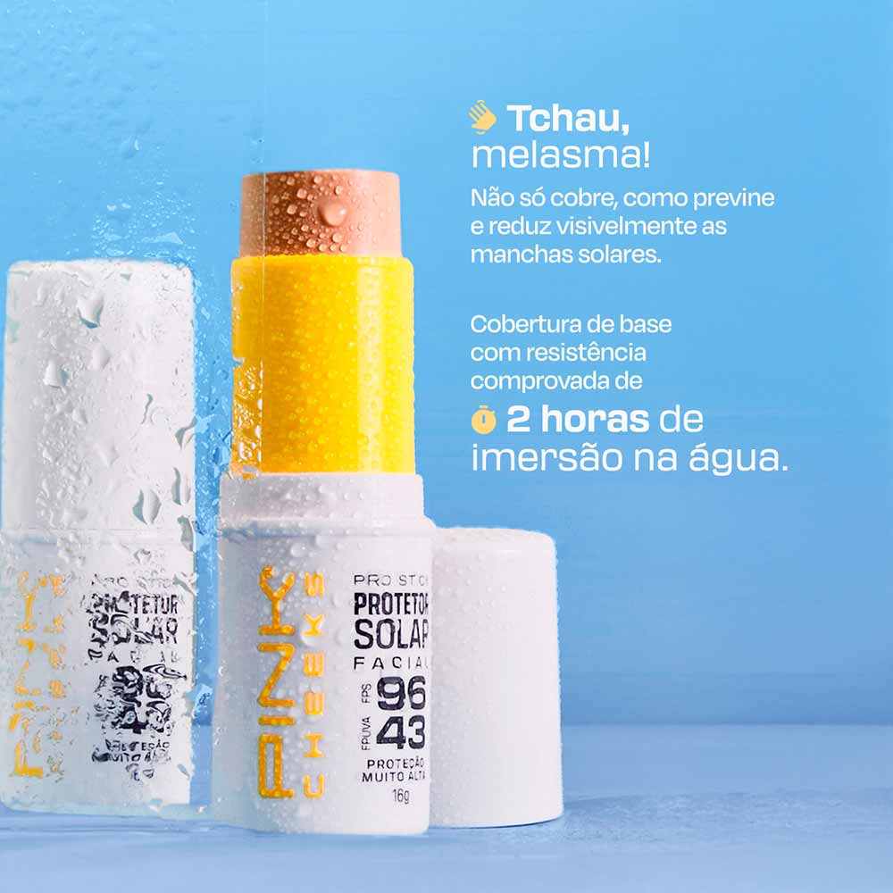 Pink Cheeks Pro Stick Protetor Solar Facial em Bastão com Cor FPS 96