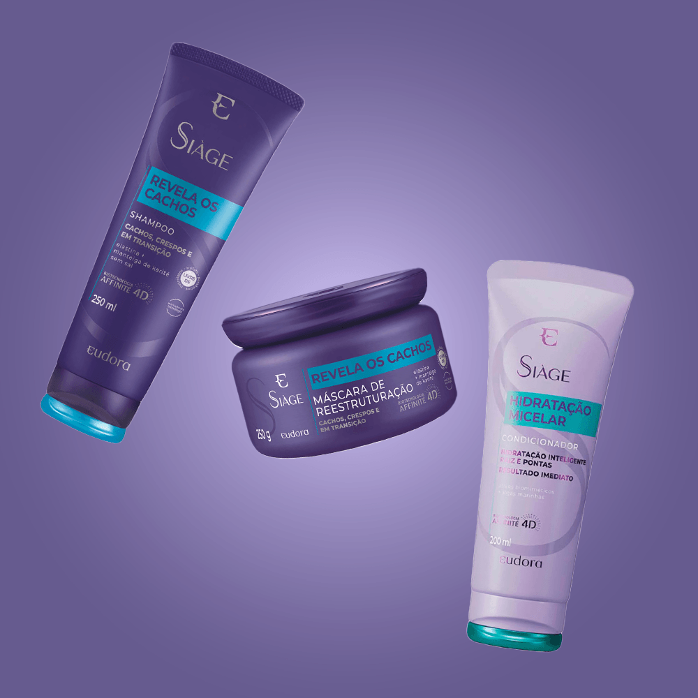 Eudora Siàge Hidratação Micelar Kit Shampoo Condicionador Máscara